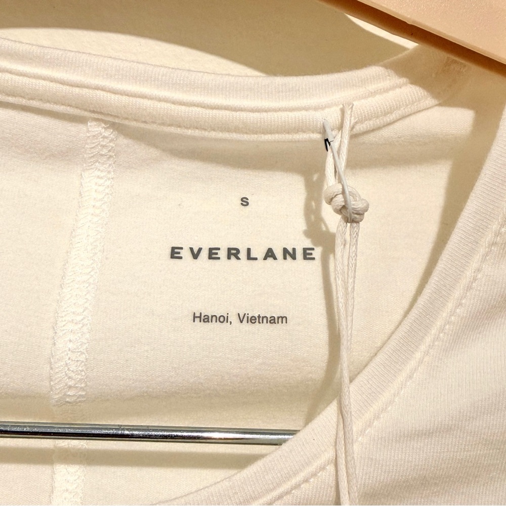 NWT Everlane Supima Form Crew Neck Tee White Size S - Picture 9 of 9